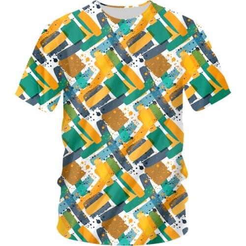 IFPD EU Size New Fashion O Neck T-shirt 3d Printed Hot Sale Color Paint Pattern Tshirt Unisex Man/womans Short Sleeve Tees Tops