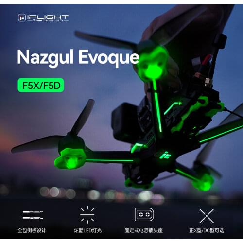 IFlight Nazgul Evoque F5 Analog 4S 6S BNF F5X F5D 5inch with SucceX-E Mini F7 45A 600mW Stack for RC FPV Drone