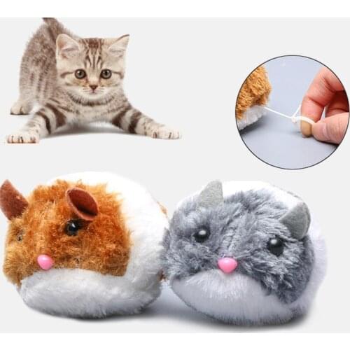 Interactive Cat Toys Cute Pet Kitten Funny Rat Safety Plush Cat Toy Small Mouse Toy Plush Fur Kitten Toy Shake Movement Mouse