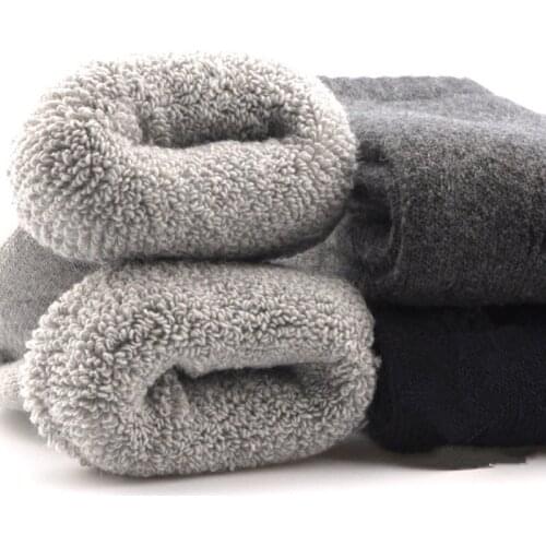 Thick Rabbit Wool Cotton Socks Winter Socks Men Women Warm Terry Woman Tube Sock Solid Color Multicolor Snow Meias Womens Socks