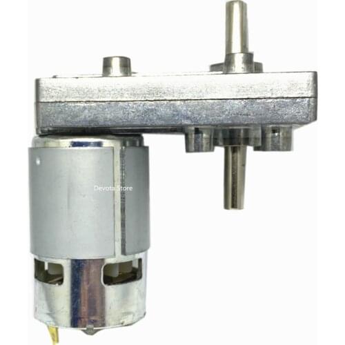 Square DC reducer Motor TT-775 6V 12V 24V Double-Hollow shaft High Torque Gear Motor DC 3-30V CW CCW Engineering Design DIY