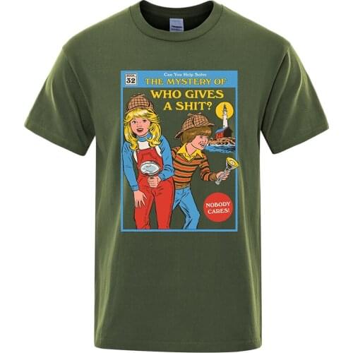 Nobody cares Creativity Comics Printing Tops Men Loose Oversize T-Shirts Crewneck Summer Tshirts Fashion Breathable Mens T-Shirt