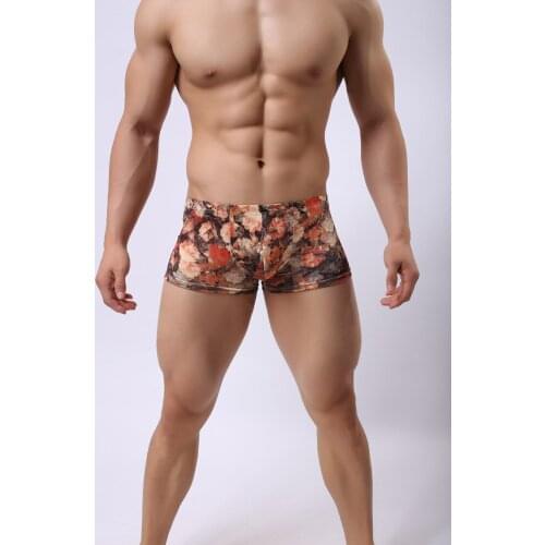 2018 Brand Howe Ray mens print underwear Fashion breathable milk silk boxers palace restoring ancient ways sexy boxer shorts