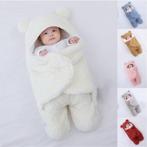 Soft Newborn Baby Wrap Blankets Baby Sleeping Bag Envelope For Newborn Sleepsack Cotton thicken Cocoon for baby 0-9 Months