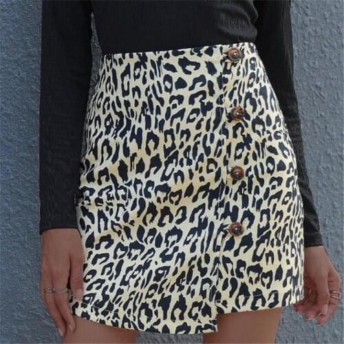 2021 New Fashion Women Leopard Printed Skirt High Waist Sexy Bodycon Hip Mini Skirt Casual Harajuku Street Bodycon Skirts Woman