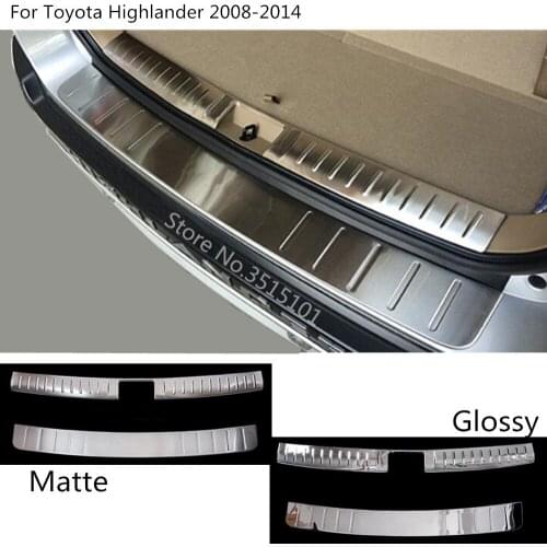 Car Inside Inner Rear Bumper Trim Plate Outside Frame Trunk Pedal For Toyota Highlander 2008 2009 2010 2011 2012 2013 2014