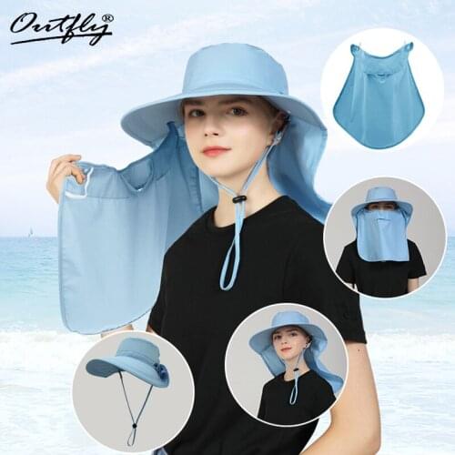 Outfly for Women and Men Unisex New Summer Sun Visor Hat Removable Mask and Neck Multi-functional Outdoor Hat