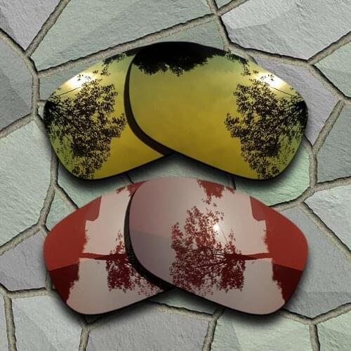 Bronze Brown&Yellow Golden Sunglasses Polarized Replacement Lenses for Oakley Twoface