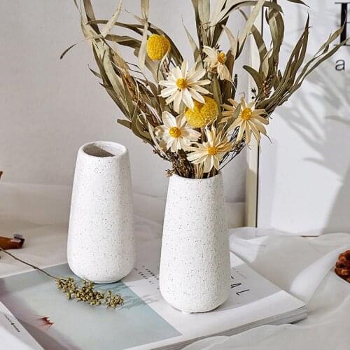Modern Ceramic Vase Ornaments Art Home Livingroom Desktop Fake Dried Flower Figurines Decoration Coffee Table Furnishing Crafts