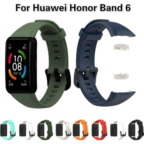 Sport Band For Huawei Honor Band 6 Watch Soft Silicone Strap Replacement Smart Watch Bracelet For Honor 6 Band6 Accessories