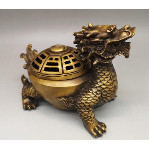 Old fashioned dragon turtle censer, Exquisite handicraft ornaments