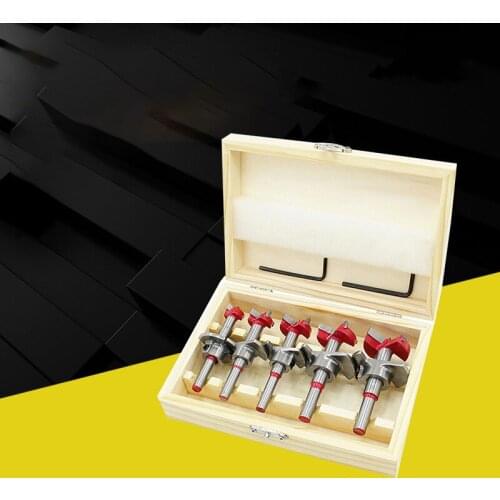 5pcs Hinge Hole Opener Boring Forstner Drill Bit Tipped Drilling Woodworking Cutter Positioning Woodworking Hole Saw