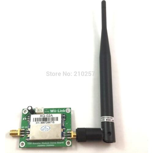 XQ-02A 2.4Ghz 2W Wifi Zigbee Power Routing Signal Amplifier Signal Enhancement DEMO Board With Wifi Antenna 6dbi Rp-Sma Plug