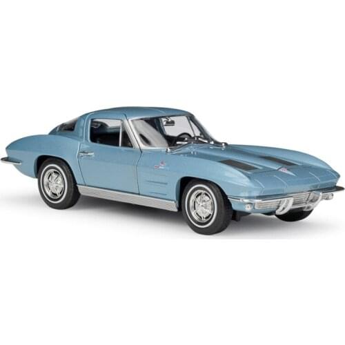 WELLY 1/24 2017Corvette Z06/1963 Simulatio Collector Edition Metal Diecast Model Car Kids Toys Gift