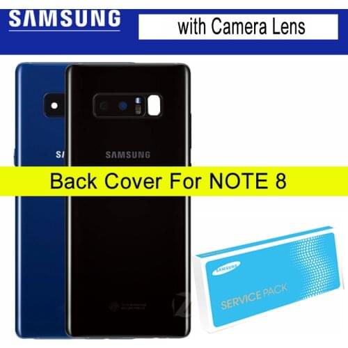 Back Glass Rear Cover Housing Battery Door Camera Frame for Samsung Galaxy Note 8 N950 SM-N950F Replacement Parts