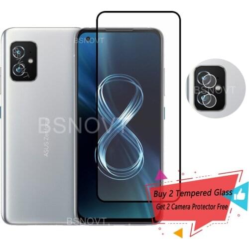 Full Glue Glass For Asus Zenfone 8 Screen Protector Tempered Glass For Asus Zenfone 8 Glass For Asus Zenfone 8 Camera Lens Film