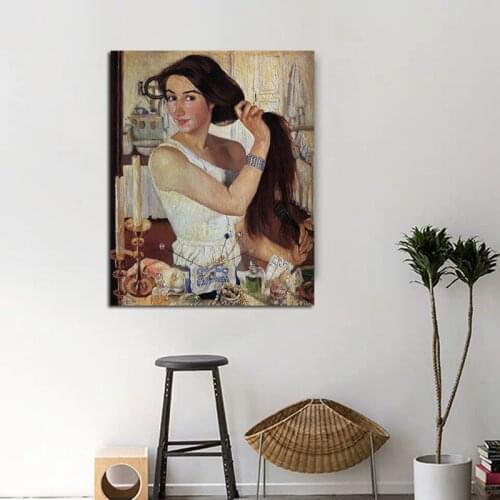 Zinaida Serebriakova Dressing Table Canvas Painting Prints Living Room Home Decor Modern Wall Art Oil Painting Posters Pictures