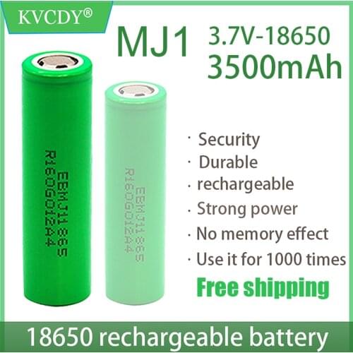 100% Original MJ1 3.7V 3500mah 18650 Lithium Rechargeable Battery For Flashlight batteries for MJ1 3500mah battery