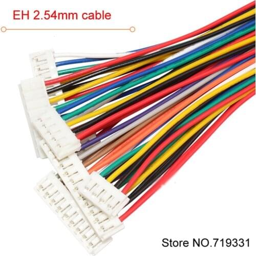 100Pcs EH 2.5mm 2/3/4/5/6/7/8/9/10/12-Pin Female Connector with Wire
