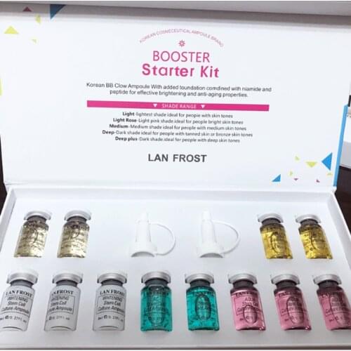 12 Vials Korean Cosmetic Dermawhite BB Cream Glow Behandling Starter Kit Liquid Foundation For Skin Whitening Brightening