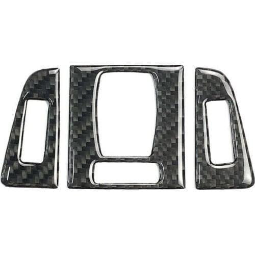 3pcs Car Front Air Vent Panel Decorative Sticker Black Carbon Fiber For BMW 3 Series 4 F30 F31 Air Vent Panel Cover Trim
