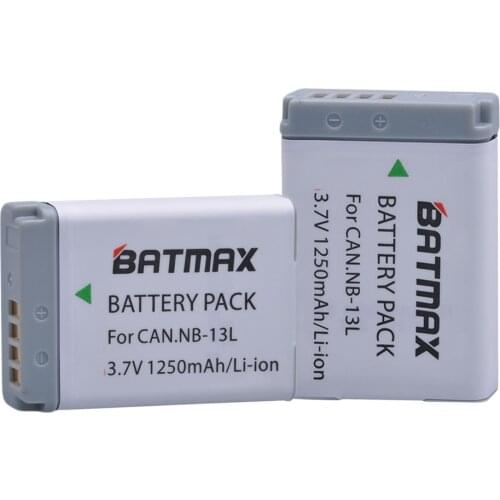 Batmax 2pcs NB-13L NB 13L NB13L battery for Canon PowerShot G5X,G5 Mark ii, G7X, G9X ,G7 X Mark II ,G7 X Mark III ,G9 X,SX620