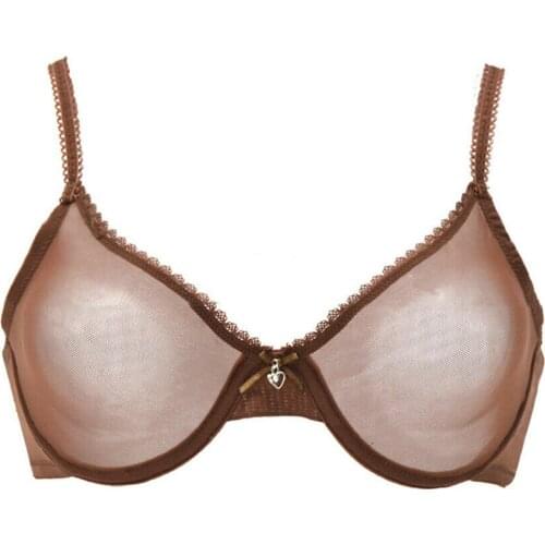 Hot Selling Women mesh bra see through bras panties sexy gauze Thin transparent Bras ultra Thin Underwear Underwire