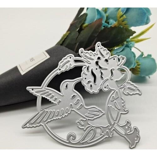 H55A Bird Flower Metal Cutting Dies Stencil DIY Scrapbooking Album Paper Card Template Mold Embossing Craft Decoration
