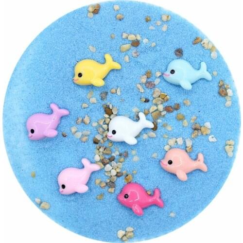 Kawaii Resin Cabochons 14*24mm 3D Cute Colorful Animal dolphin Clay Charms Beading Material Button Patch Cameo Phone Shell DIY