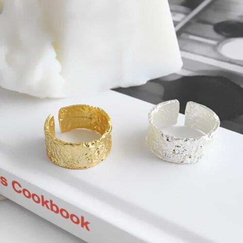 YIZIZAI Golden Silver Color Wide Bump Irregular Geometric Rings For Women Statement Jewelry Finger Ring anillos mujer bijoux