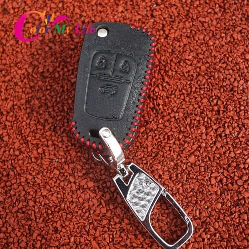 Leather Key Chain Car Key Cover Case for Chevrolet Cruze Trax Epica Malibu for OPEL VAUXHALL Astra H Insignia J Vectra C Corsa