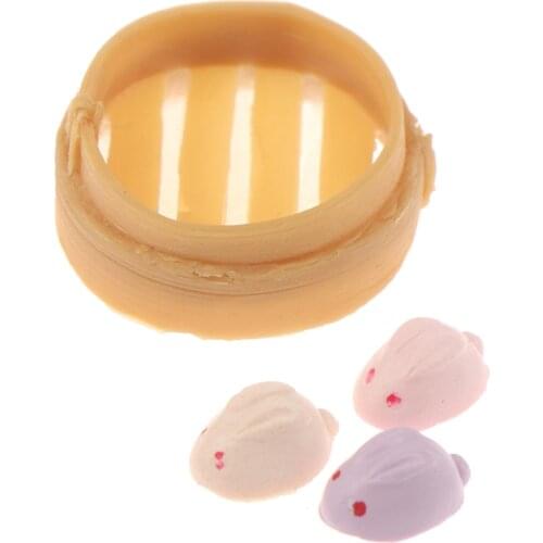 Dollhouse 1:12 Miniature Cantonese Dim Sum Dessert Pretend Food For Doll Toys Simulation Kitchen Toy