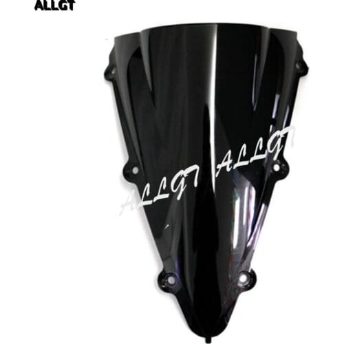 ALLGT Black Smoke Double Bubble Windscreen Windshield For Yamaha YZF R1 04 05 06 2004 2005 2006