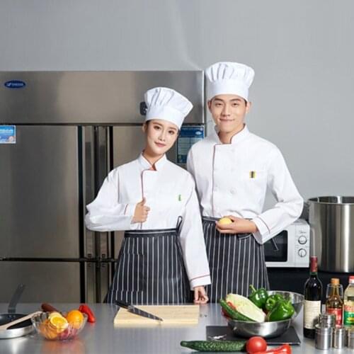 M-4XL Restaurant&Bakery&Hotel Kitchen Man Woman Chef Jacket,Long/Short Sleeve Work Uniform,Food Service Chef Cooker Clothing,E1