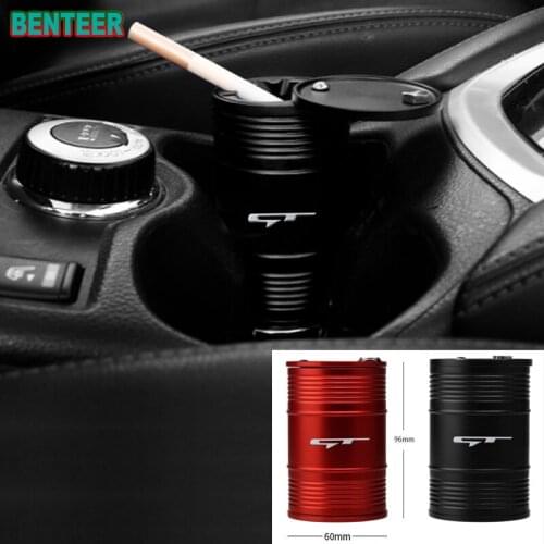 Metal GT Car Ashtray Sticker For Kia Rio X-line Sportage R Stinger Venga Ceed Sorento Picanto Stonic Soul