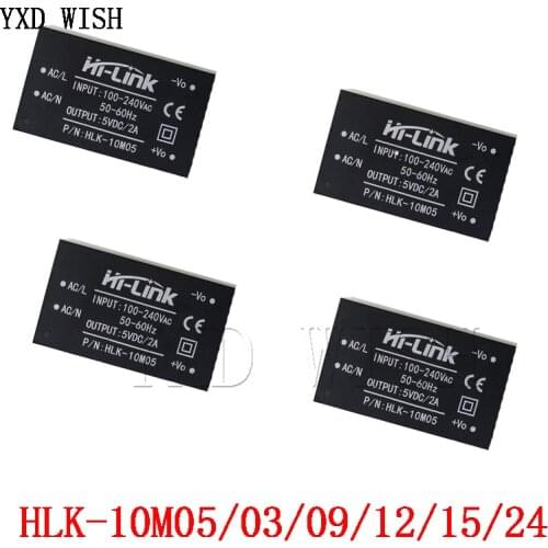 Mini Isolation Switch Power Supply Module HLK-10M05 10M03/10M10M09/10M12/10M15/10M24 AC-DC 220V to 3.3V/5V/9V/12V/15V/24V