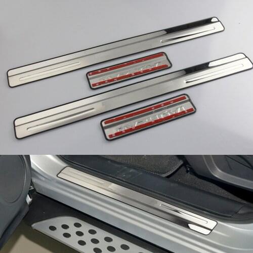 For Nissan Qashqai J10 J11 Door Sills Pedal Stainless Steel Threshold Scuff Plate Accessories 2015 2016 2017 2018 2019 2020