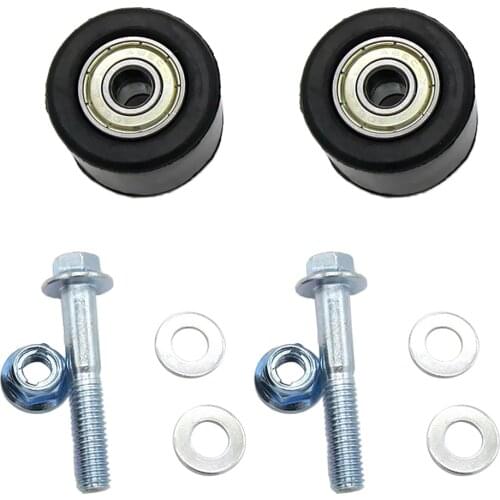 2pcs Motorbike 8mm Chain Roller Tensioner Wheel Guide with Bolt for Yamaha YFZ 350 Banshee Motor -Black