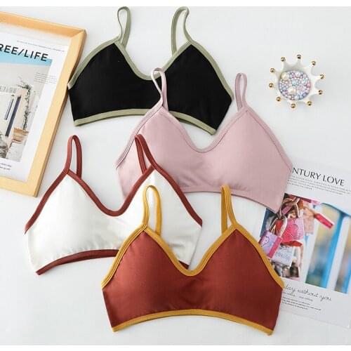 New Tube Tops Womens Intimates Solid Underwear Female Cotton Ladies Tops Elastic Sling Women Sport Bra Black Girls Bras Top2021
