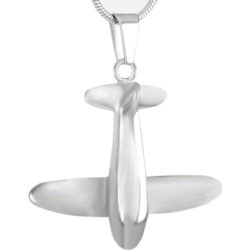 Airplane Shape Urn Pendant Cremation Necklace Memorial Jewelry Cremation Urn Pendant Necklace Hold Ashes Necklace Man Jewelry
