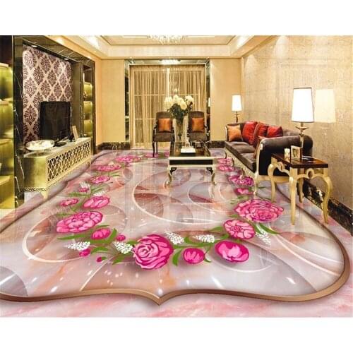 Beibehang Customized marble 3D jade carving fashion 3d stereo bathroom living room floor tile painting papel de parede