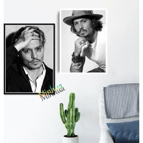 Johnny Depp Poster Jack Sparrow Actor Canvas Painting Wall Picture Bedroom Home Decoration Gift