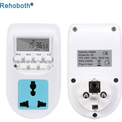 220-240V 10A EU Programmable Timer Socket Universal plug Digital Timer 16 Groups Setting New Energy Saving