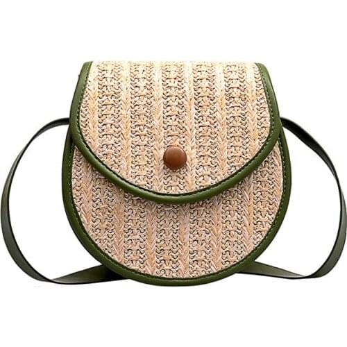 New Women Bag Fashion Weaving Shoulder Bag Croosbody Bag Casual Straw Shoulder Strap Girl Handbag