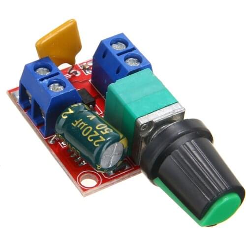 Ultra-small DC Motor Speed Controller 12V 24V PWM DC Motor Speed Regulator LED Fan Dimmer Adjustable Switch 3V-35V