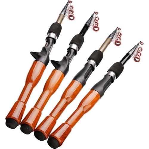 1.3m 1.6m 1.8m Mini Telescopic Portable Fishing Pole Carbon fiber Spinning Casting Baitcasting Mini Short Light Travel Lure Rod