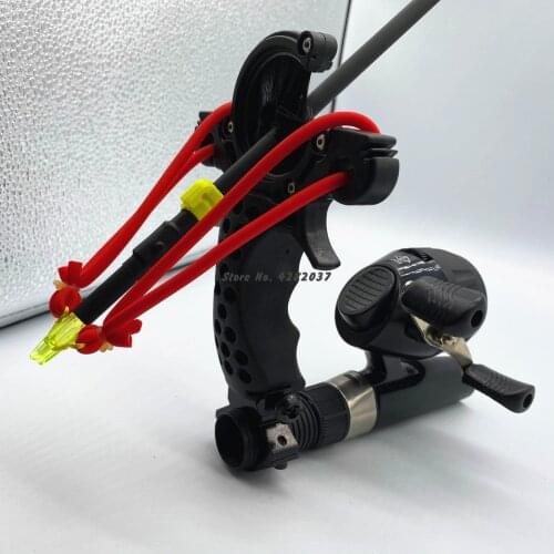 High Quality Precision Slingshot Shooting Fish Slingshot Outdoor Fishing Catapult with High Power Rubber Band Fishing Glove