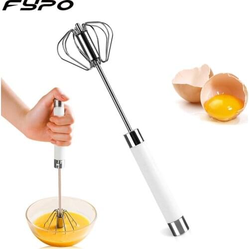 Egg Whisk,Stainless Steel Semi-Automatic Handhold Push-Type Egg Beater, Non-Electric Household Silent Blender For Home Kitchen