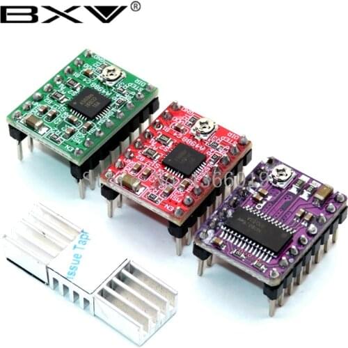 3D Printer Parts StepStick A4988 DRV8825 Stepper Motor Driver With Heat sink Carrier Reprap RAMPS 1.4 1.5 1.6 MKS GEN V1.4 board
