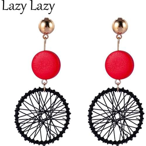 2020 New Korean Female Acrylic Earrings For Women Statement Vintage Geometric Gold Dangle Drop Earrings Wedding Fashion Jewelry